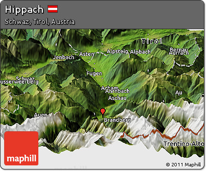 Satellite Panoramic Map of Hippach