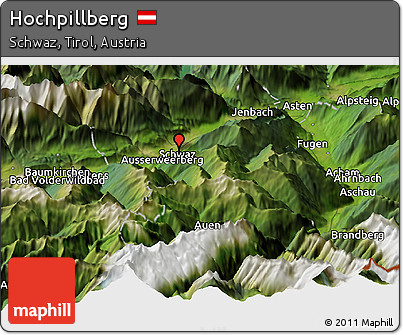 Satellite Panoramic Map of Hochpillberg