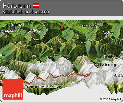 Satellite Panoramic Map of Hörbrunn