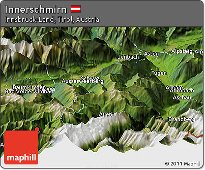 Satellite Panoramic Map of Innerschmirn