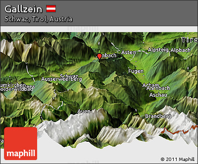 Satellite Panoramic Map of Gallzein