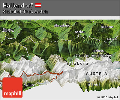 Satellite Panoramic Map of Hallendorf