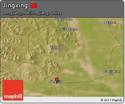 Satellite 3D Map of Jingxing