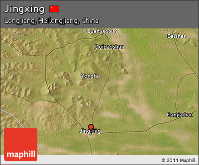 Satellite 3D Map of Jingxing