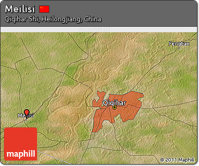 Satellite 3D Map of Meilisi