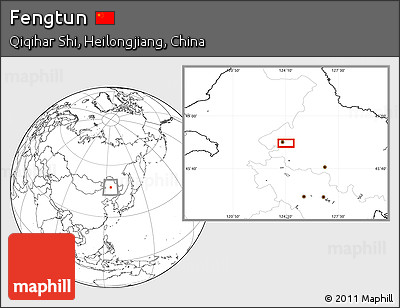 Blank Location Map of Fengtun