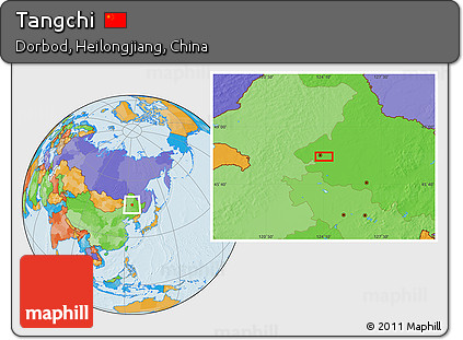 Political Location Map of Tangchi