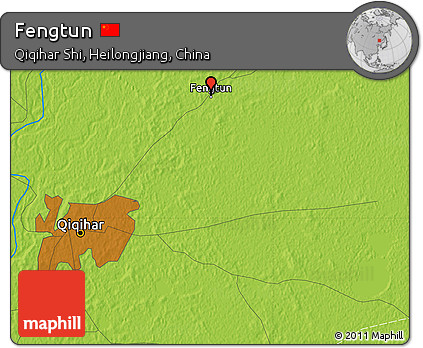 Physical Map of Fengtun