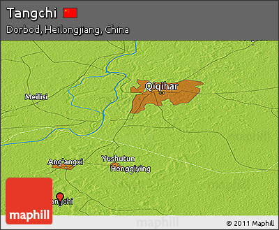 Physical Panoramic Map of Tangchi