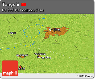 Physical Panoramic Map of Tangchi
