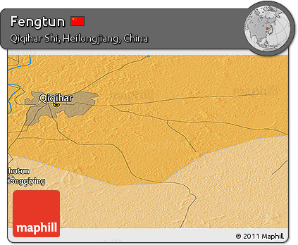Political Panoramic Map of Fengtun