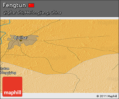 Political Panoramic Map of Fengtun