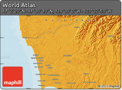 Political Map of the Area around 47° 16' 15" N, 124° 1' 30" W