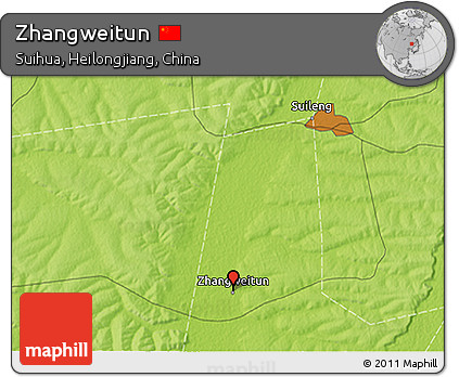 Physical 3D Map of Zhangweitun