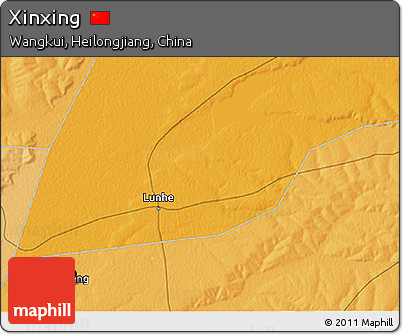 Political 3D Map of Xinxing