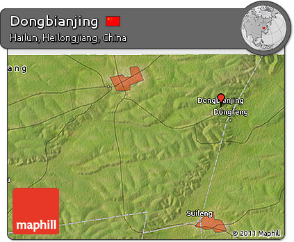 Satellite 3D Map of Dongbianjing