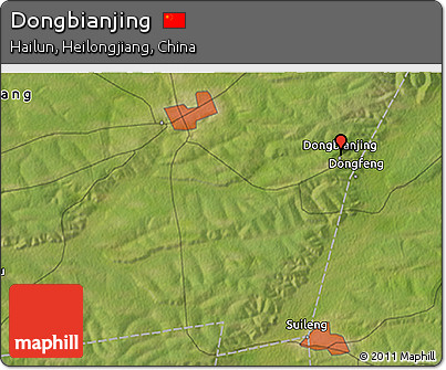 Satellite 3D Map of Dongbianjing
