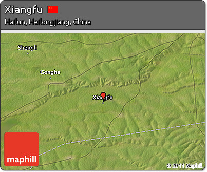 Satellite 3D Map of Xiangfu