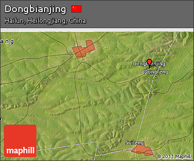 Satellite 3D Map of Dongbianjing