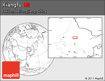 Blank Location Map of Xiangfu