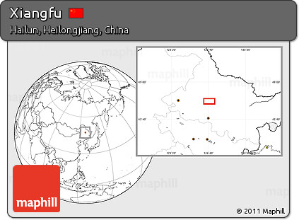 Blank Location Map of Xiangfu