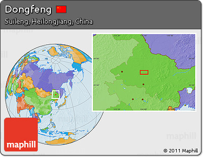 Political Location Map of Dongfeng