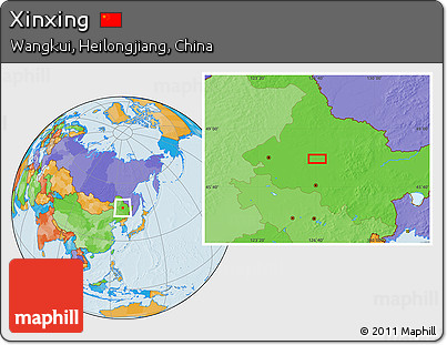 Political Location Map of Xinxing