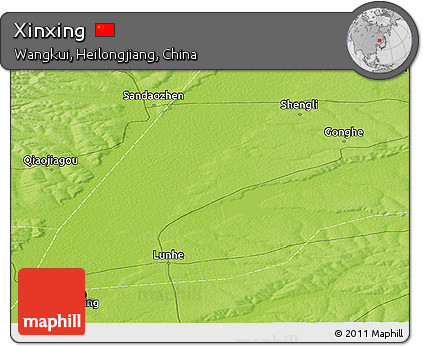 Physical Panoramic Map of Xinxing