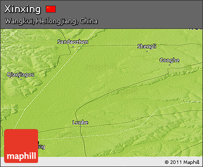 Physical Panoramic Map of Xinxing