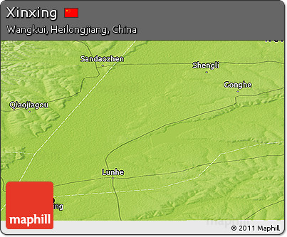Physical Panoramic Map of Xinxing