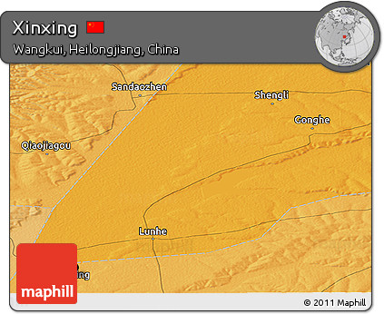 Political Panoramic Map of Xinxing