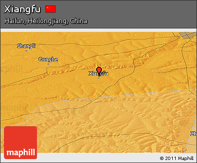 Political Panoramic Map of Xiangfu