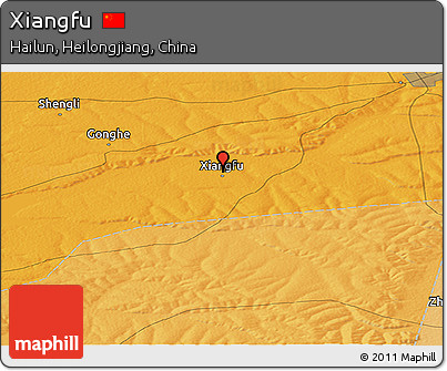 Political Panoramic Map of Xiangfu