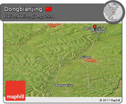 Satellite Panoramic Map of Dongbianjing