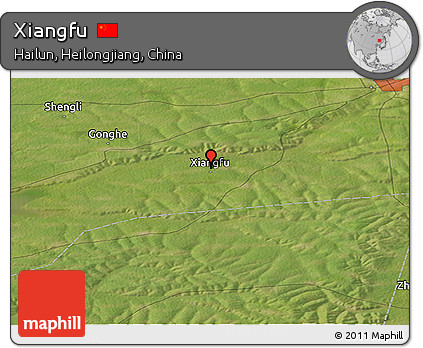 Satellite Panoramic Map of Xiangfu