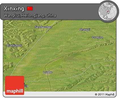 Satellite Panoramic Map of Xinxing