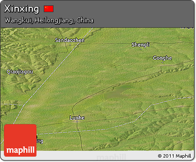 Satellite Panoramic Map of Xinxing