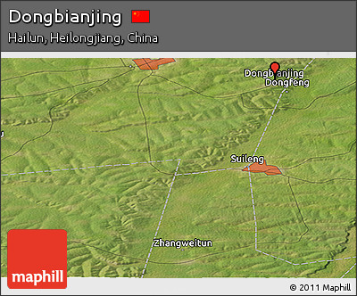 Satellite Panoramic Map of Dongbianjing
