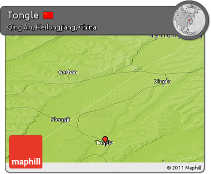 Physical Panoramic Map of Tongle