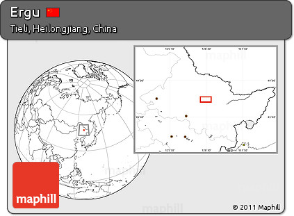 Blank Location Map of Ergu