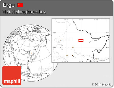Blank Location Map of Ergu