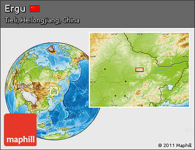 Physical Location Map of Ergu