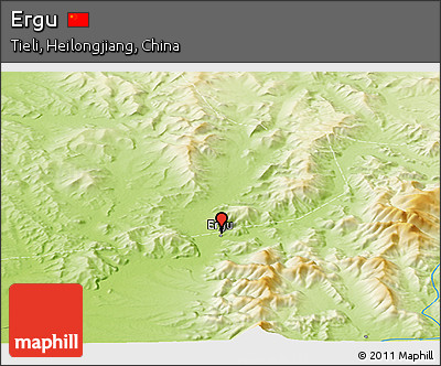 Physical Panoramic Map of Ergu