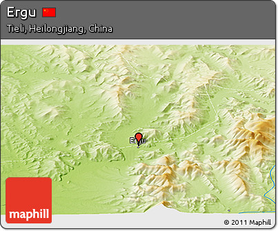 Physical Panoramic Map of Ergu