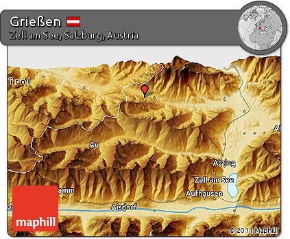 Physical 3D Map of Grießen
