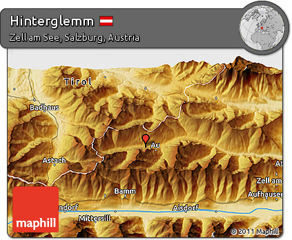Physical 3D Map of Hinterglemm