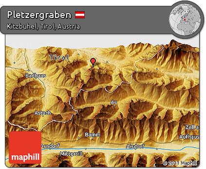 Physical 3D Map of Pletzergraben