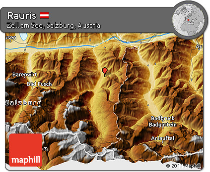 Physical 3D Map of Rauris