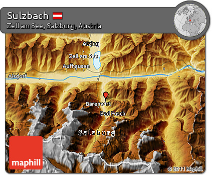 Physical 3D Map of Sulzbach
