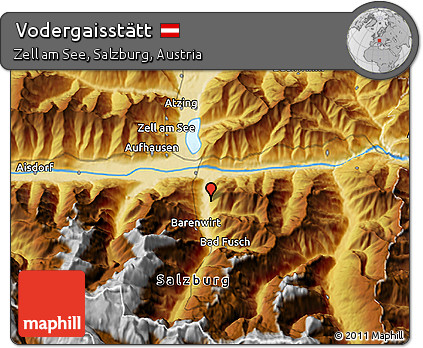 Physical 3D Map of Vodergaisstätt